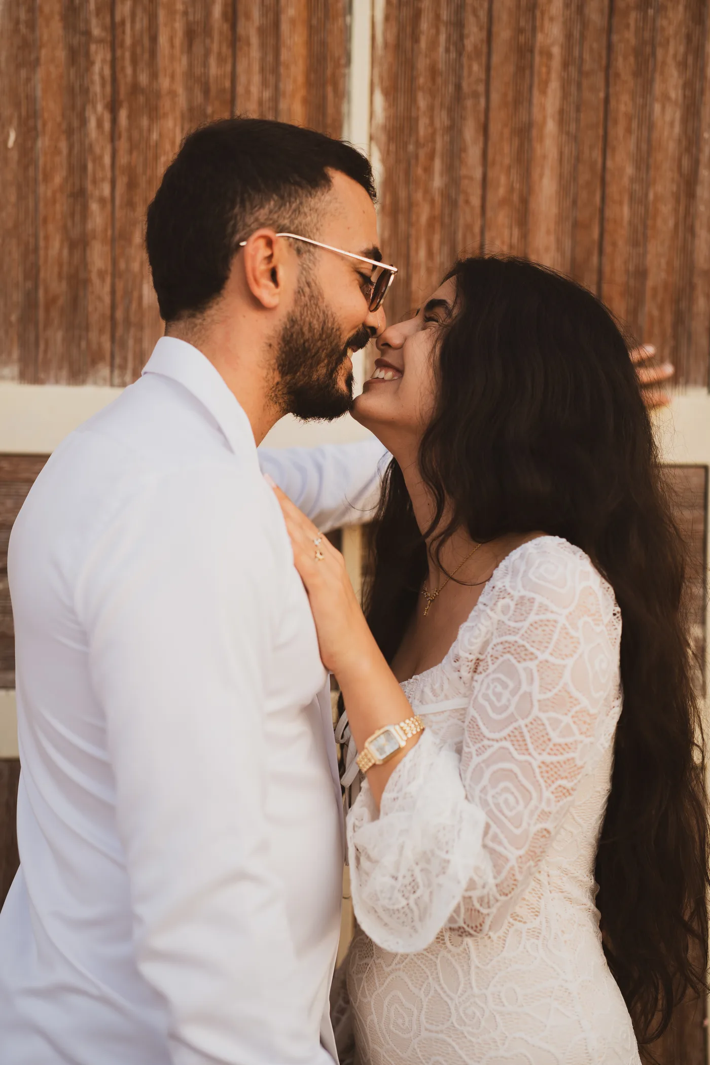 Tamar and Ofek during their sitting